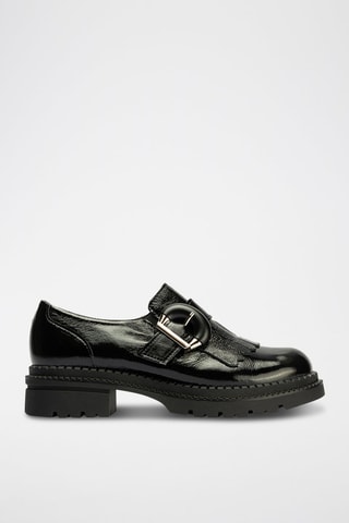 Monk strap in pelle verniciata - Nero