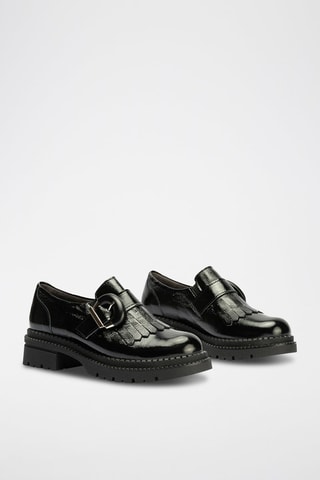 Monk strap in pelle verniciata - Nero