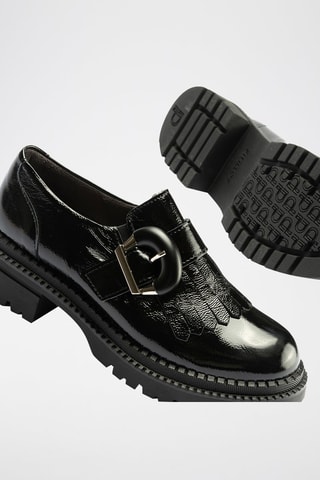 Monk strap in pelle verniciata - Nero