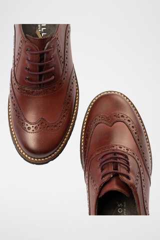 Stringate in pelle nappa - Rosso