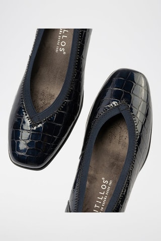 Décolleté in pelle verniciata - Blu