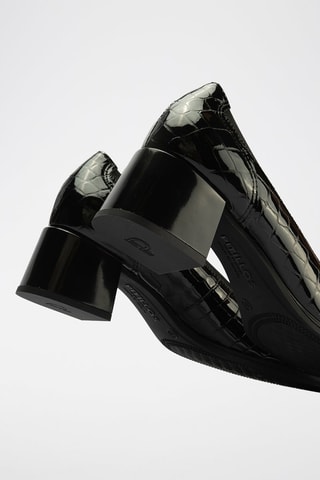 Décolleté in pelle verniciata - Nero