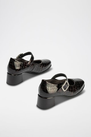 Scarpe baby con tacco in pelle verniciata - Rosso