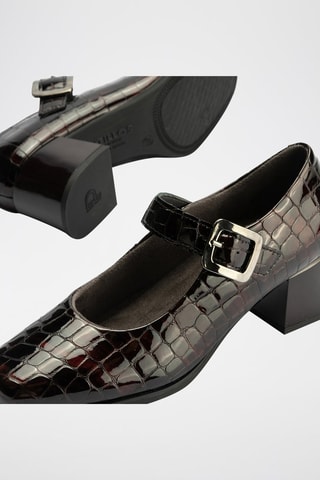 Scarpe baby con tacco in pelle verniciata - Rosso