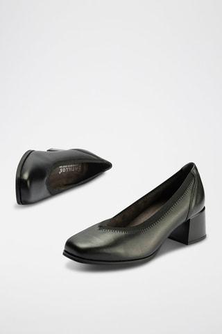 Décolleté in pelle nappa - Nero