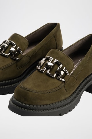 Mocassini in pelle scamosciata - Verde