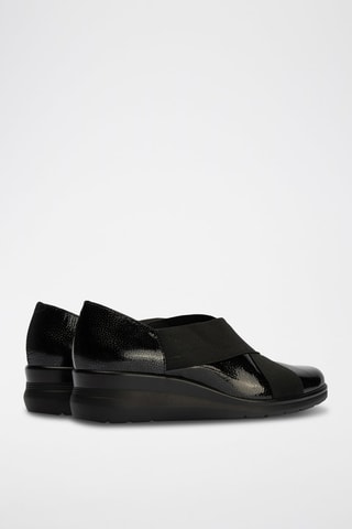 Slip-on in pelle verniciata - Nero