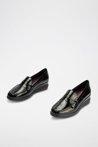 Mocassini in pelle verniciata - Nero