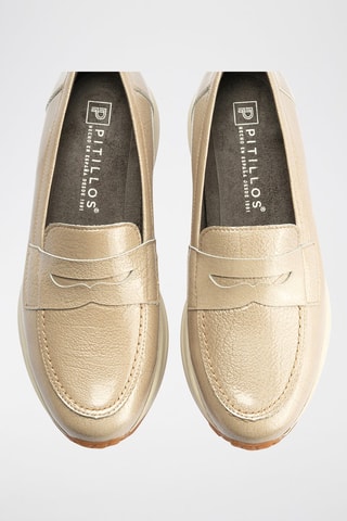 Mocassini in pelle verniciata - Beige