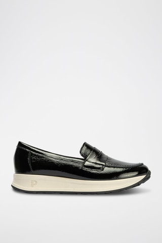 Mocassini in pelle verniciata - Nero