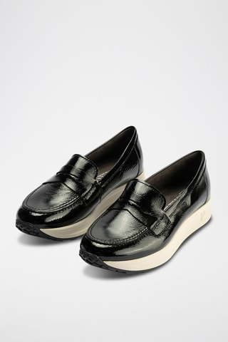 Mocassini in pelle verniciata - Nero