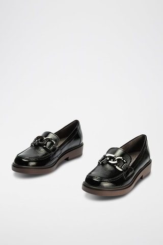 Mocassini in pelle verniciata - Nero