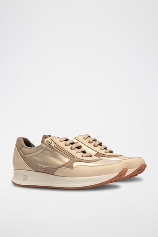 Sneakers in pelle nappa - Beige