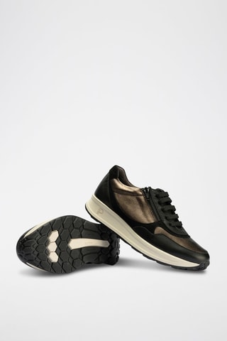 Sneakers in pelle nappa - Nero