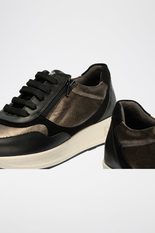 Sneakers in pelle nappa - Nero