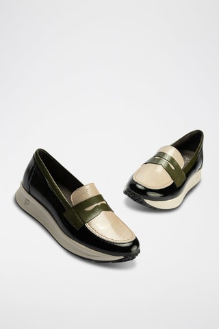 Mocassini in pelle verniciata - Nero