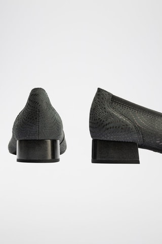 Décolleté in pelle - Nero