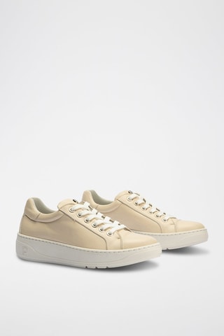 Sneakers in pelle nappa - Beige