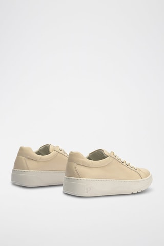 Sneakers in pelle nappa - Beige