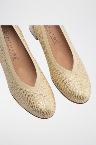 Décolleté in pelle - Dorato