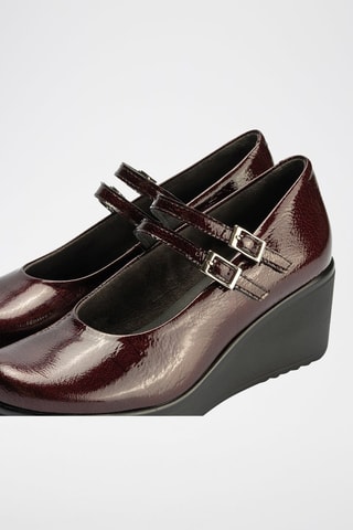 Scarpe baby con zeppa in pelle verniciata - Rosso