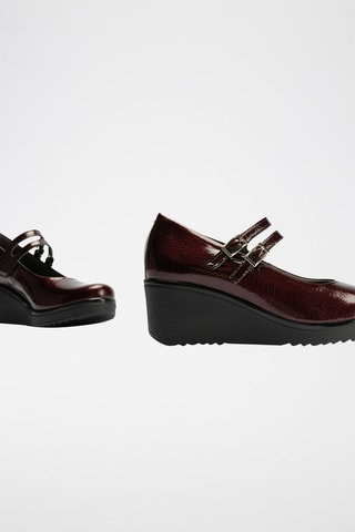 Scarpe baby con zeppa in pelle verniciata - Rosso