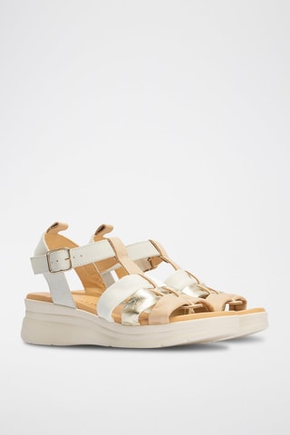 Sandali platform in pelle nappa - Bianco