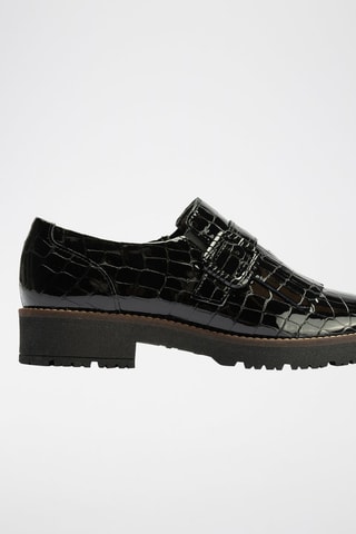 Mocassini in pelle verniciata - Nero