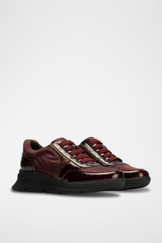 Sneakers in pelle verniciata - Rosso