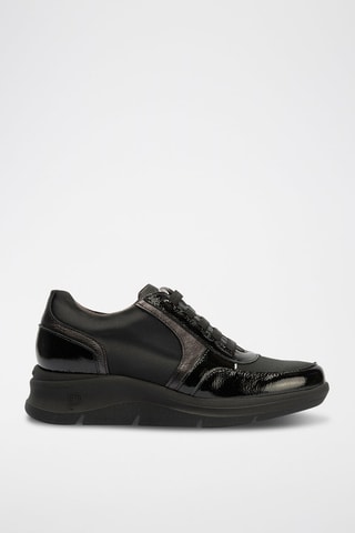 Sneakers in pelle verniciata - Nero