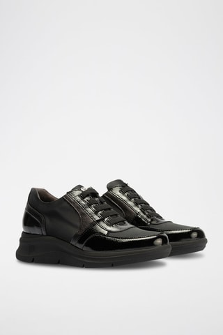Sneakers in pelle verniciata - Nero