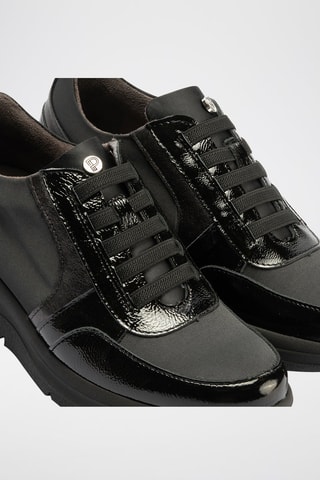Sneakers in pelle verniciata - Nero