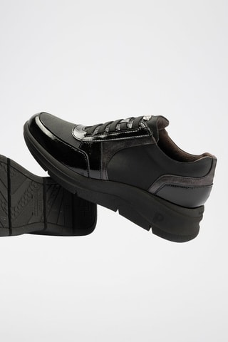 Sneakers in pelle verniciata - Nero