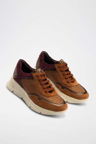 Sneakers in pelle - Marrone