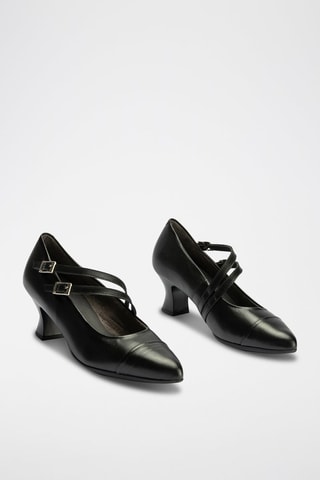 Décolleté in pelle nappa - Nero