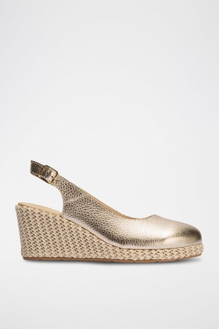 Espadrillas con zeppa - Dorato