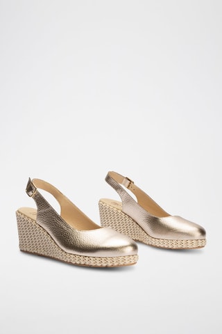 Espadrillas con zeppa - Dorato