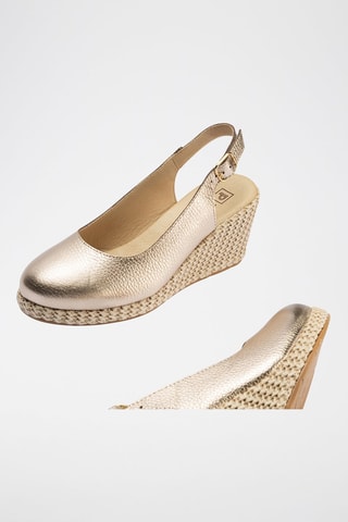 Espadrillas con zeppa - Dorato
