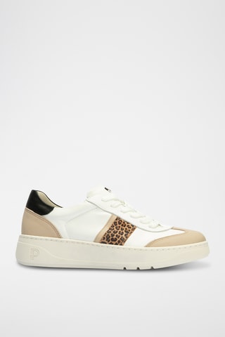 Sneakers platform in pelle nappa - Bianco