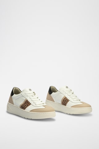 Sneakers platform in pelle nappa - Bianco