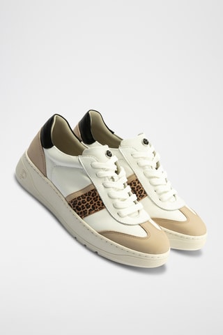 Sneakers platform in pelle nappa - Bianco