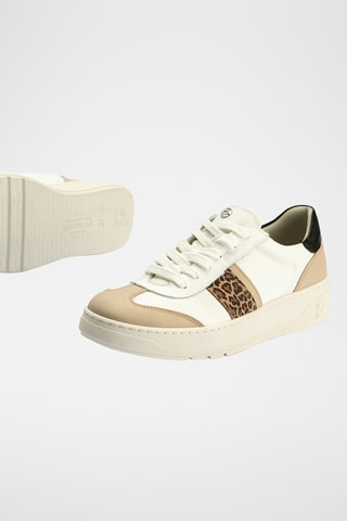 Sneakers platform in pelle nappa - Bianco
