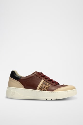 Sneakers platform in pelle nappa - Rosso