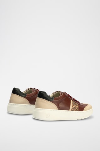 Sneakers platform in pelle nappa - Rosso