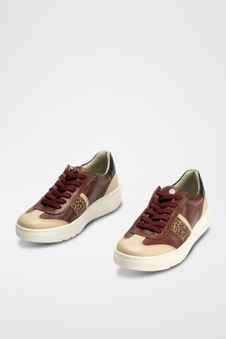 Sneakers platform in pelle nappa - Rosso