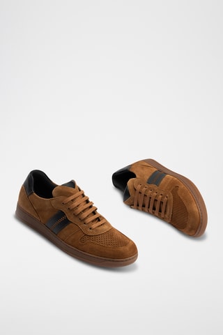 Sneakers in pelle scamosciata - Verde