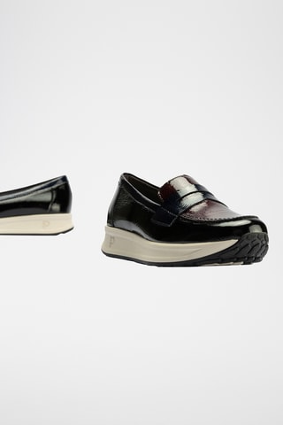 Mocassini in pelle verniciata - Nero