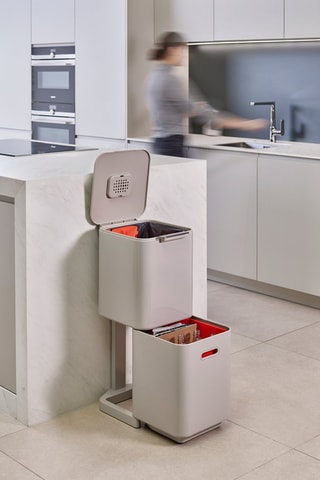 Cubo de basura con separación de residuos Totem Compact - 2 x 20 l