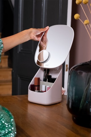 Specchio da appoggiare con spazio riordino make-up Viva