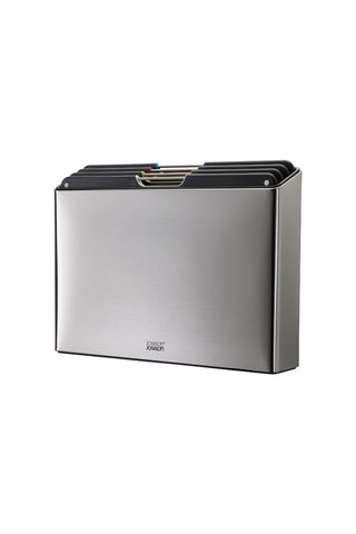 4 tablas para cortar con estuche de acero inoxidable Folio Steel - 24 x 34 cm